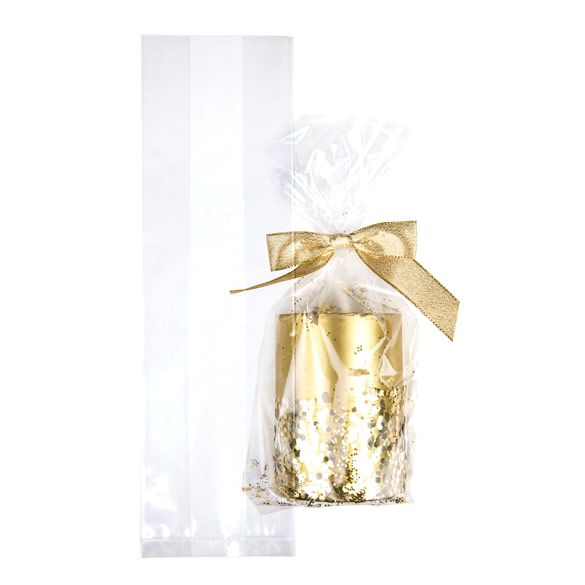 Sac à soufflet transparence cristalline 8.9x5.7x30.5cm (100 pièces) [GB26]