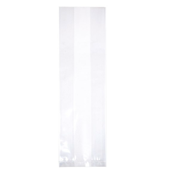 Sac à soufflet transparence cristalline 8.9x5.7x30.5cm (100 pièces) [GB26]