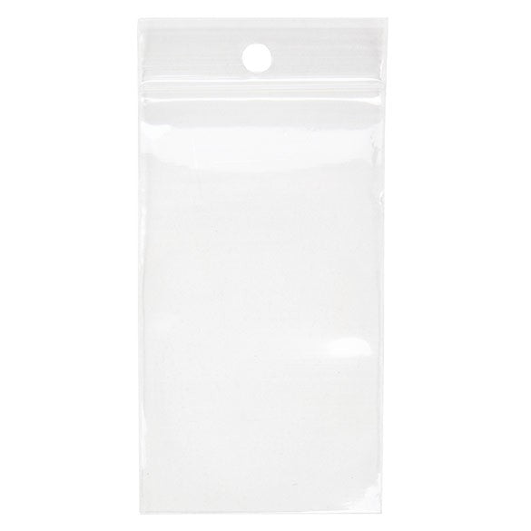 Sachet zip à transparence cristalline avec trou de suspension 5,1x8,9 cm (100 pièces) [ZR23H]