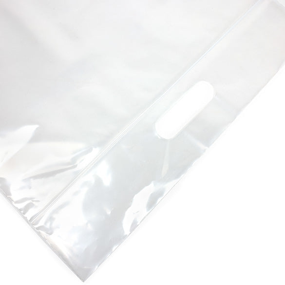 Sac à poignées transparent avec zip 33,6x33,6 + 6,4cm (100 Pièces) [ZH13CL5] LIQUIDATION