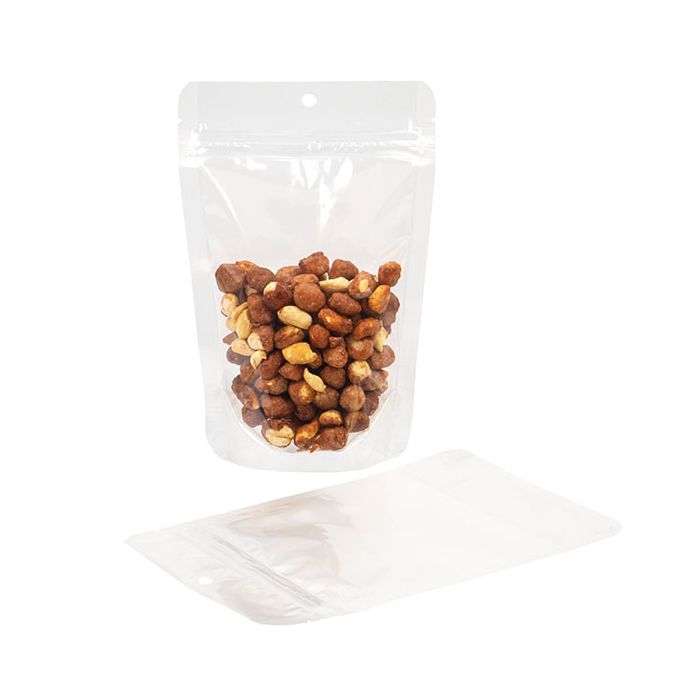 Doypack Transparent 12x7,5x18,5cm Trou de suspension (100 pièces) [ZBG46H]