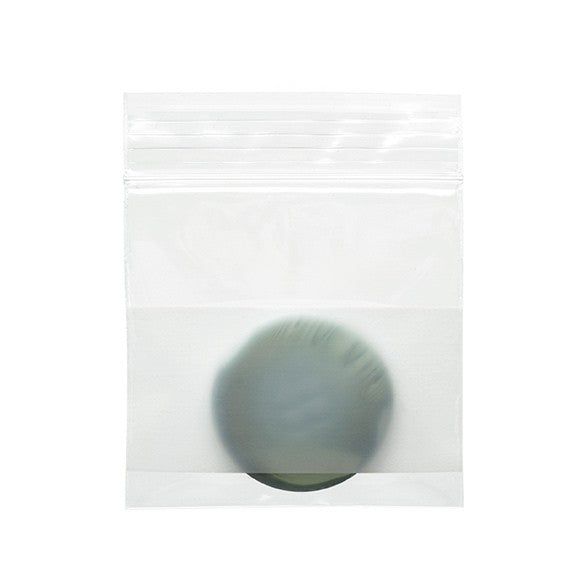 Sachet zip à transparence cristalline avec fenêtre d'écriture blanche 5x5 cm (100 pièces) [ZWC22]