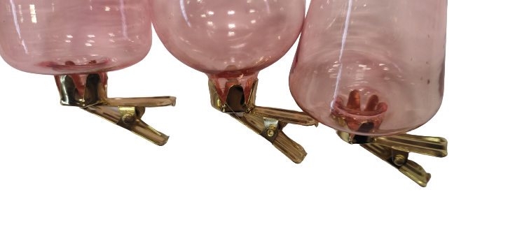 Vases sur pinces assortis de 3 pièces Rose (1 pièce.) [IFS-28094]