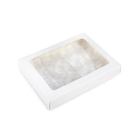 White Kraft Artisan Candy Box Set, Round Insert 10.2x2.1x13.8 cm