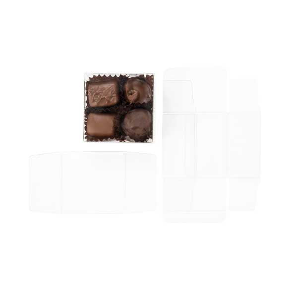 Boite pour chocolat avec plateau d'insertion 7 x 3.7 x 7cm (100 pièces) [CNDY227]