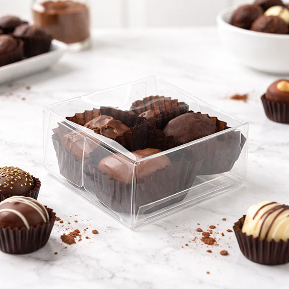 Boite pour chocolat avec plateau d'insertion 7 x 3.7 x 7cm (100 pièces) [CNDY227]