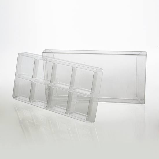 Boites à transparence cristalline avec insert pour confiseries artisanales 7 x 1.4 x 13,8cm (25 Pièces) [CNDY272]