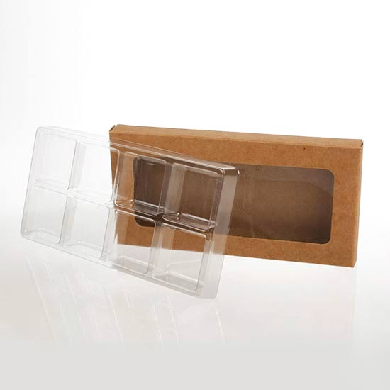 Boites kraft avec insert pour confiseries artisanales 7x2.1x13,8cm (25 Pièces) [CNDY273]