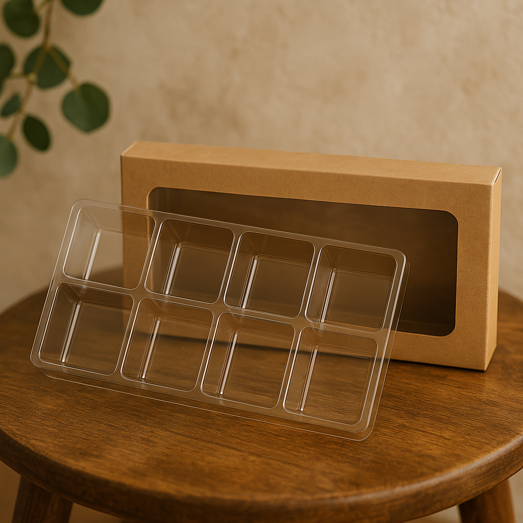 Boites kraft avec insert pour confiseries artisanales 7x2.1x13,8cm (25 Pièces) [CNDY273]