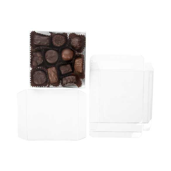 Boite pour chocolat avec plateau d'insertion 14.3 x 2.5 x 14.1cm (100 pièces) [CNDY48]