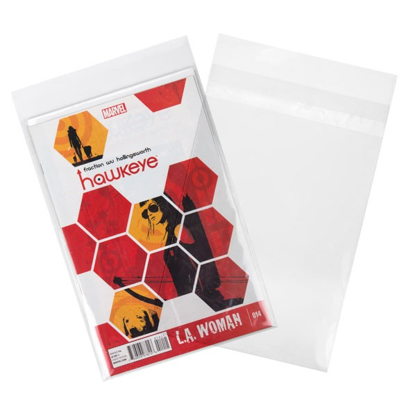 Sachet plastique refermable transparent avec rabat sécurisé pour comic 18x27+ 3cm [COMIC2PC]