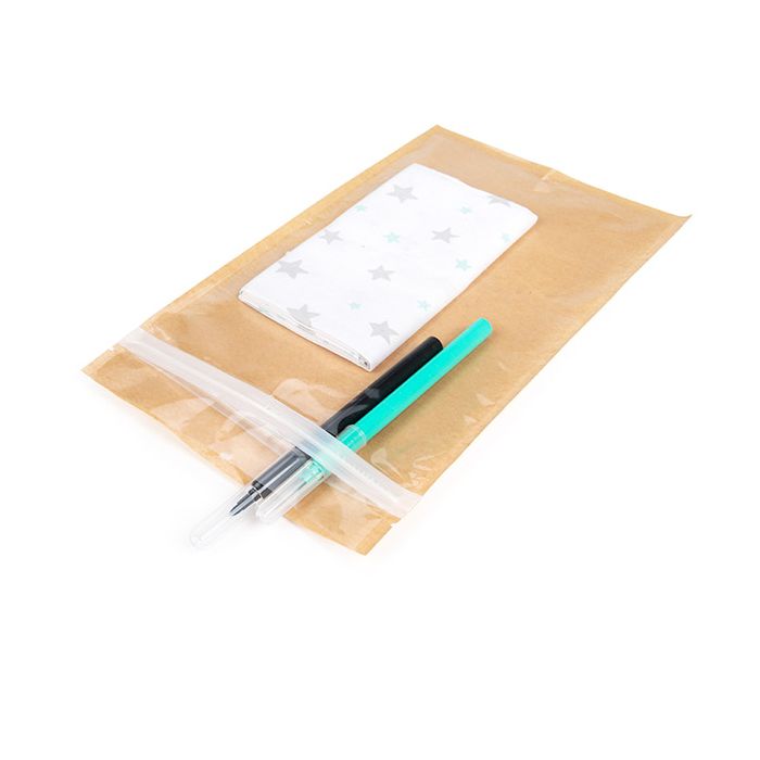 Sacs Zip écologiques Kraft 15.2x23.5cm (100 pièces) [HZBBE7KC]