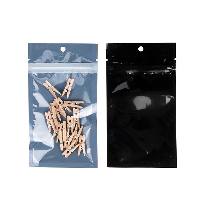 Sacs Zip écologiques Noir 7.6x11.4cm (100 pièces) [HZBBE3B]