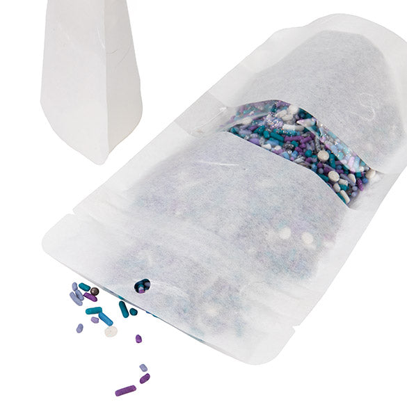 Doypack écologique Papier de Riz Blanc avec Fenêtre Rectangulaire, Trou de suspension 10,2x6x15,2cm (100 pièces) [ZBGRC2W]