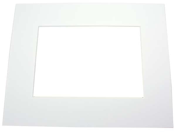 Passe partout Blanc éclatant 7.5 x 9.5cm pour le découpage intérieur. 27.9 x 35.6cm (25 Pièces) [MS30027]