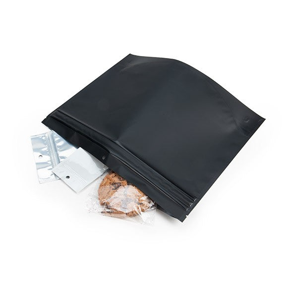 Sachets à poches résistant aux enfants, noir mat, 30,5 x 10,2 x 22,9 cm (100 pièces) [CRP129MB]