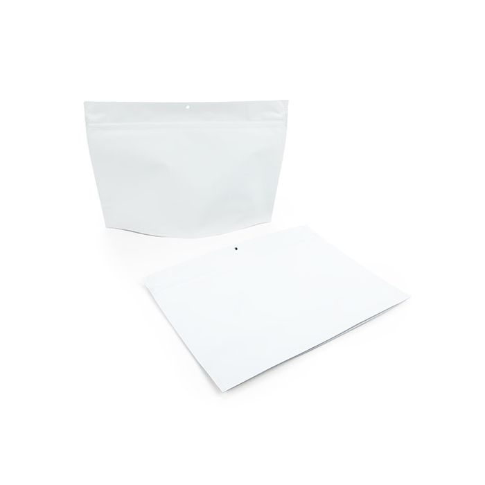 Sachet Doypack, Blanc mat, résistant à l'épreuve des enfants, blanc mat, 30,5 x 10 x 23 cm (100 pièces) [CRP129MW]