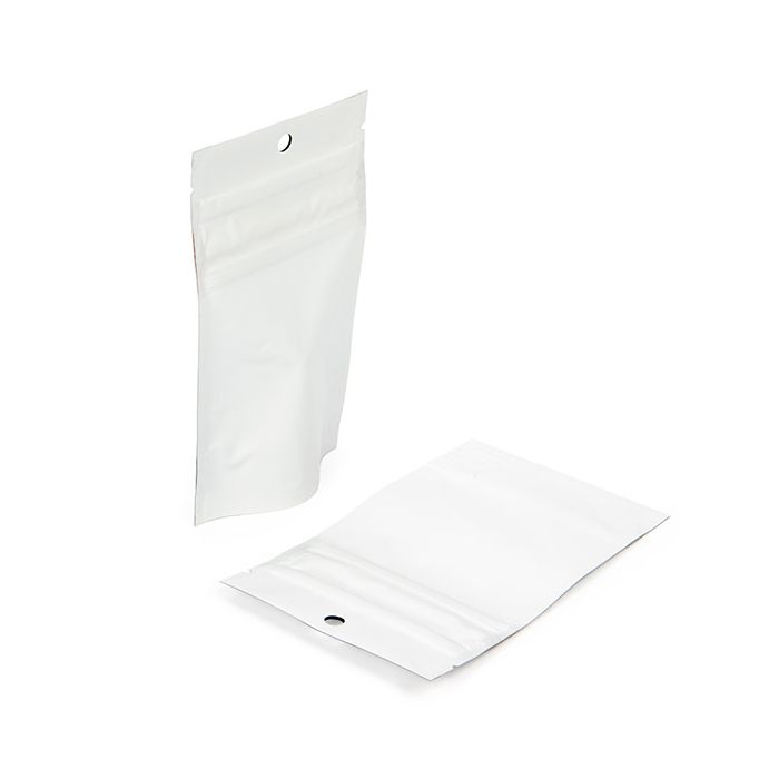 Doypack avec Sécurité Enfant Blanc 7,9x5,1x13 cm (100 pièces) [CRP1MW]