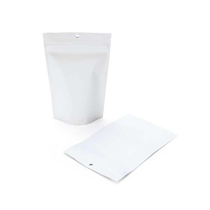 Sachets à fermeture résistants aux enfants, blanc mat, 13 x 6,4 x 20,6 cm (100 pièces) [CRP3MW]