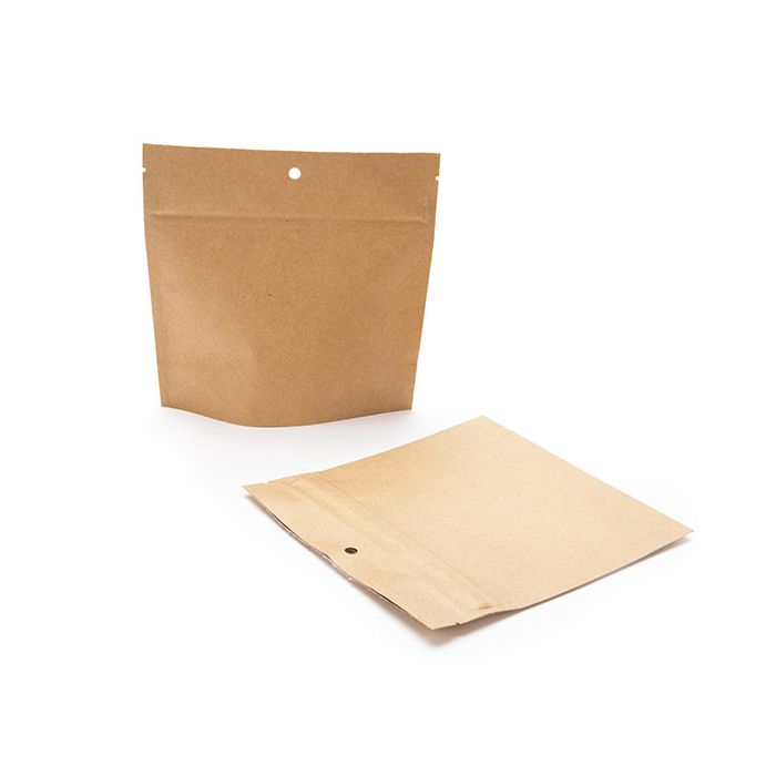 Sachets à fermeture résistants aux enfants en kraft 15,2 x 6,4 x 15,2 cm (100 pièces) [CRP66K]
