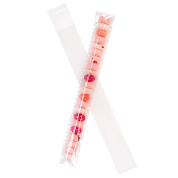 Sachet plastique transparence cristalline 2,5x20,3cm avec Rabat Adhésif (100 pièces) [B1X8]