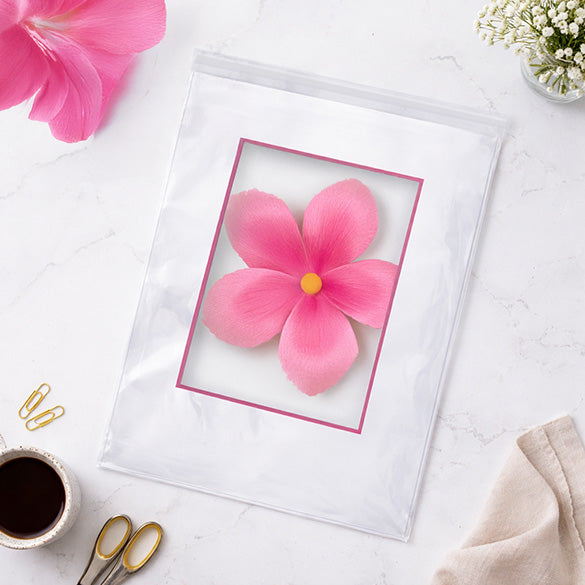 Sachet plastique plat grand format 46,8x61,6cm Refermable par Rabat Adhésif (100 pièces) [B18]