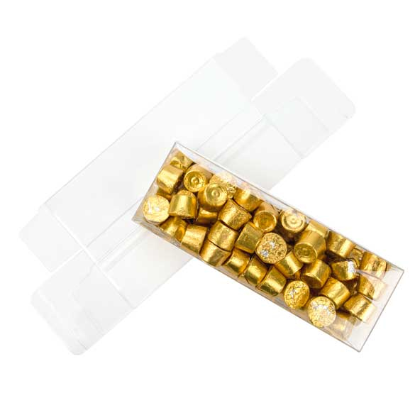 Boites cadeau plastique à transparence cristalline 6.5x5.1x19.1cm (25 pièces) [FPB256]