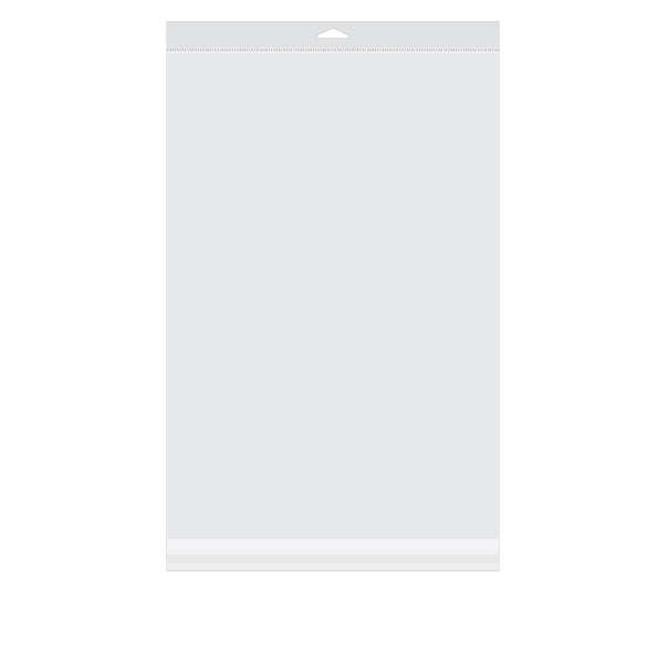 Sachet à trou de suspension refermable à transparence cristalline 31.1x46.4cm (100 pièces) [HB1218]