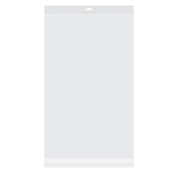 Sachet à trou de suspension refermable à transparence cristalline 31.6x51.4cm (100 pièces) [HB1220]