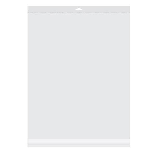 Sachet à trou de suspension refermable à transparence cristalline 41.8x51.4cm (100 pièces) [HB16]