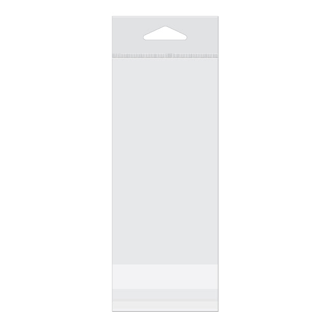 Sachet à trou de suspension refermable à transparence cristalline 7.3x14.3cm (100 pièces) [HB2H5]