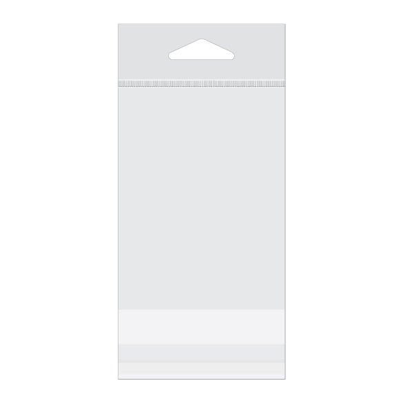 Sachet à trou de suspension refermable à transparence cristalline 7.6x10.2cm (100 pièces) [HB34]