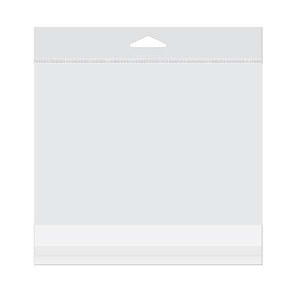 Sachet à trou de suspension refermable à transparence cristalline 18.4x12.7cm (100 pièces) [HB5S]