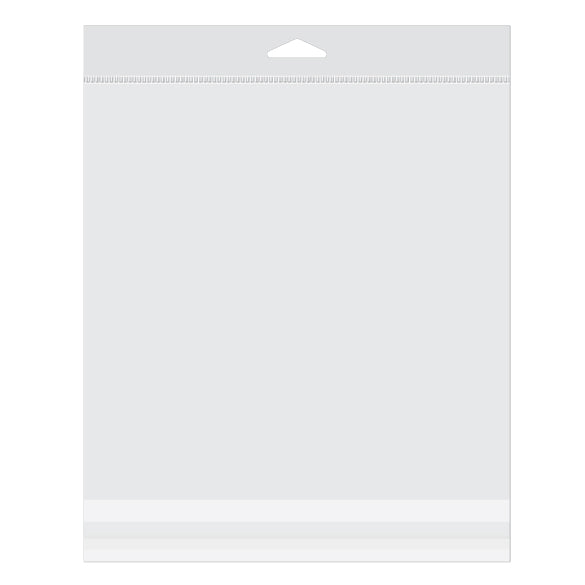 Sachet à trou de suspension refermable à transparence cristalline 21.4x21cm (100 pièces) [HB88]