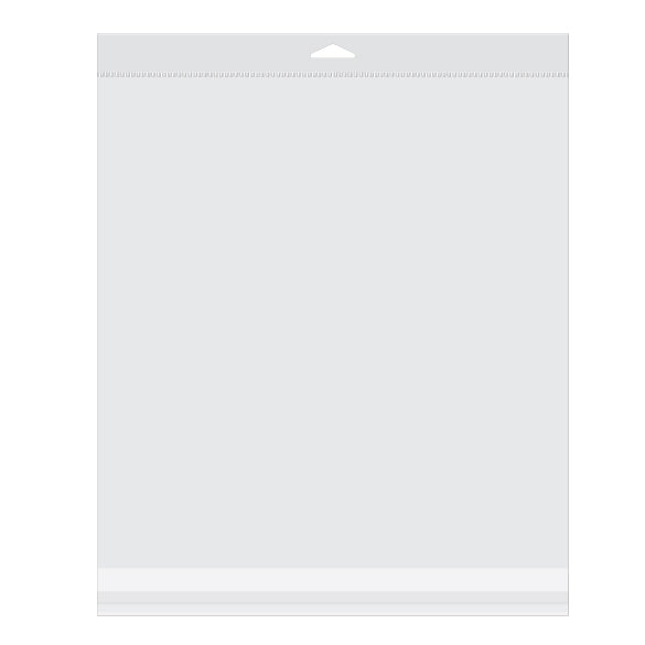 Sachet à trou de suspension refermable par le haut transparence cristalline 31.6x33cm (100 pièces) [HBT1213]