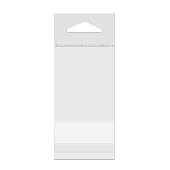 Sachet refermable à trou de suspension euro et transparence cristalline avec ouverture en haut 5.1x6,5cm (500 pièces) [J2T]