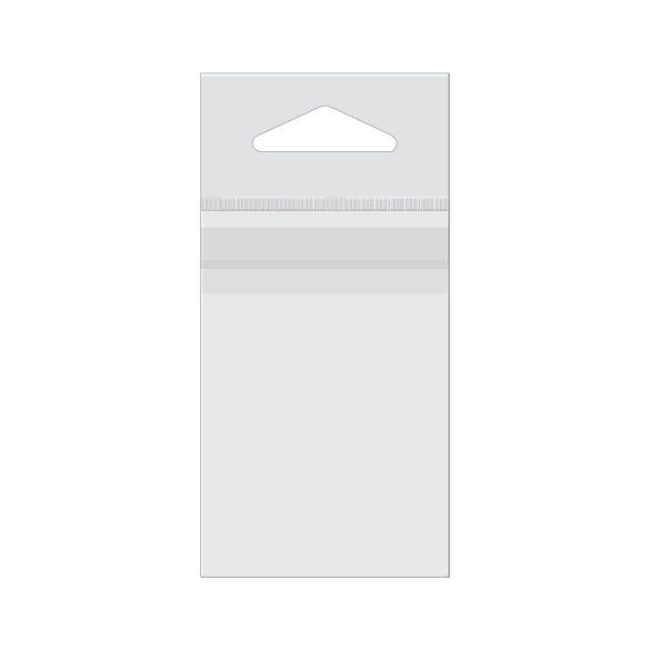 Sachet refermable à trou de suspension euro et transparence cristalline avec ouverture en haut 5.1x7.6cm (500 pièces) [J7T]