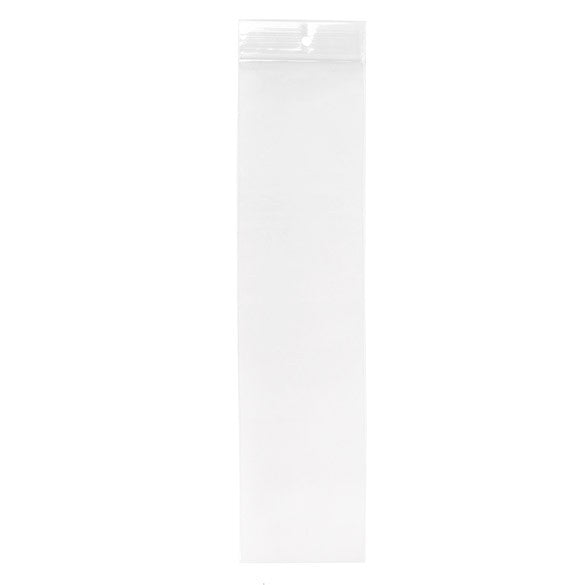 Sachet zip à transparence cristalline avec trou de suspension 7,6x30,5cm (100 pièces) [ZR312]
