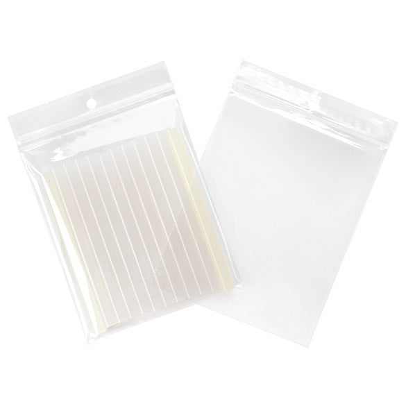 Sachet zip à transparence cristalline avec trou de suspension 10,2x12,7cm (100 pièces) [ZR45]