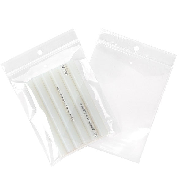 Sachet zip à transparence cristalline avec trou de suspension + trou d'aération 10,2x12,7cm (100 pièces) [ZR45V]