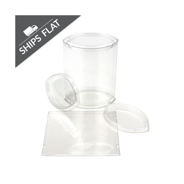 Plastic Tube round 6.4x6.4x15.4cm Crystal Clear (25 pieces) [CTRS26]
