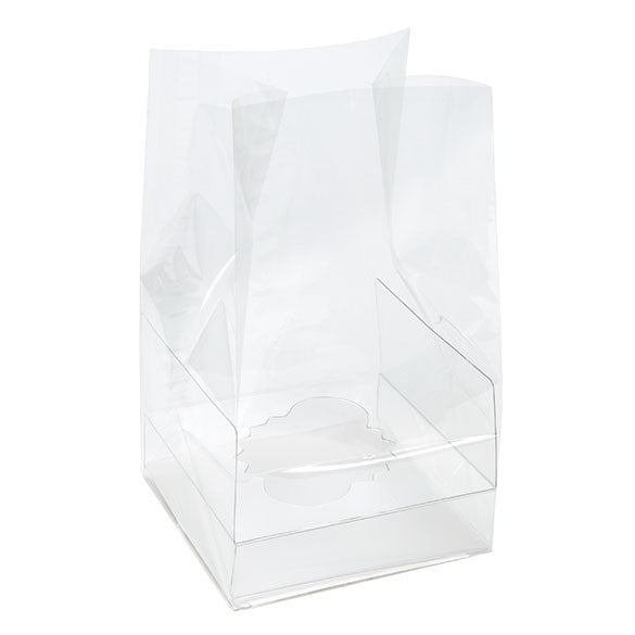 Sachets à Cupcake avec fond en papier pour 1 cupcake 10,2x10,2x17,8cm (100 pièces) [CBG4]