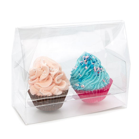 Sachets à Cupcake pour doubles minis cupcakes avec fond en papier 12.7x5.7x12.7cm (100 pièces) [CBG9]