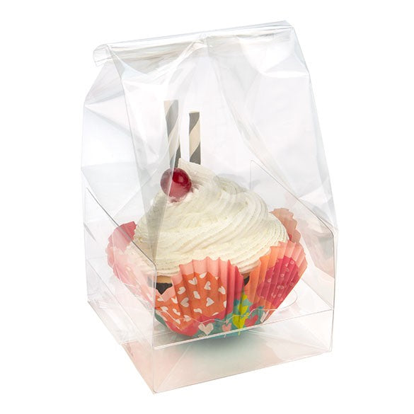 Sachets à Cupcake pour doubles minis cupcakes avec fond en papier 12.7x5.7x12.7cm (100 pièces) [CBG9]