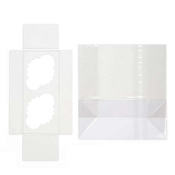 Sachets à Cupcake pour doubles minis cupcakes avec fond en papier 12.7x5.7x12.7cm (100 pièces) [CBG9]