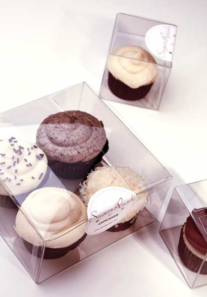 Boites à Cupcake pour doubles cupcakes 17.8 x 10.2 x 10.2cm (100 pièces) [CBS174]