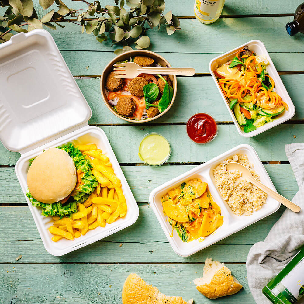 Barquette en canne à sucre 17x12x6 cm, 650 ml (500 pièces) [GB-DFC01226]