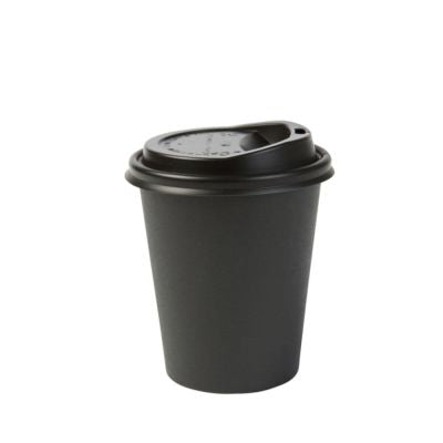 Tasse en carton 200 ml Ø 80 mm Noir (1000 pièces) [GB-DHD04527]