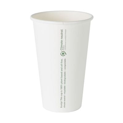 Tasse en carton 400 ml Ø 90 mm Blanc (1000 pièces) [GB-DHD04545]