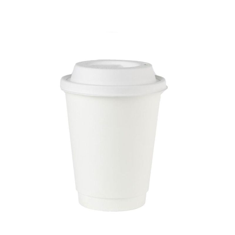Tasse à double paroi en carton 300 ml Ø 80 Blanc (500 pièces) [GB-DHD04643]